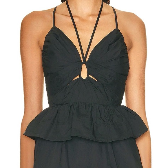 NWT Ulla Johnson Essie Peplum Top Noir (Black) - Picture 6 of 16